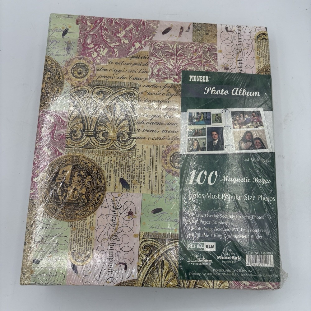 Pioneer Photo Album 100 Magnetic Fast Stick Pages 3 Ring Binder 50 Sheets Sealed